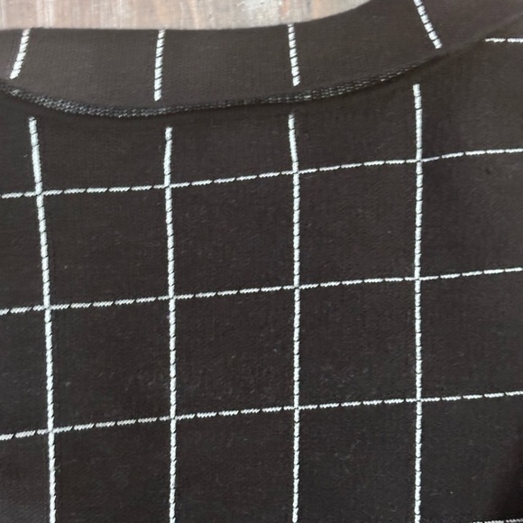 A Love Story Black Tailored Windowpane Blazer Modern Cropped Fit PM - Picture 14 of 14